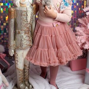 Charming Pink Ruffled Skirt for Kids